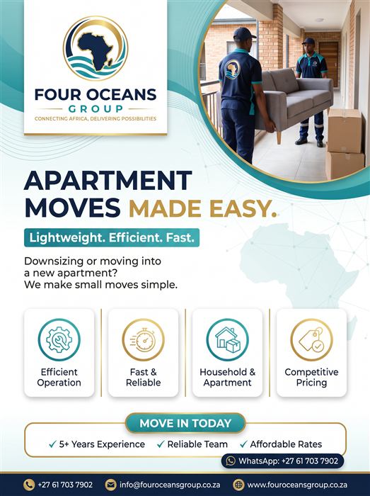 Four Oceans Group poster: Apartment Moves, Made Easy