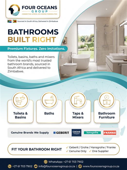 Four Oceans Group poster: Bathrooms, Built Right